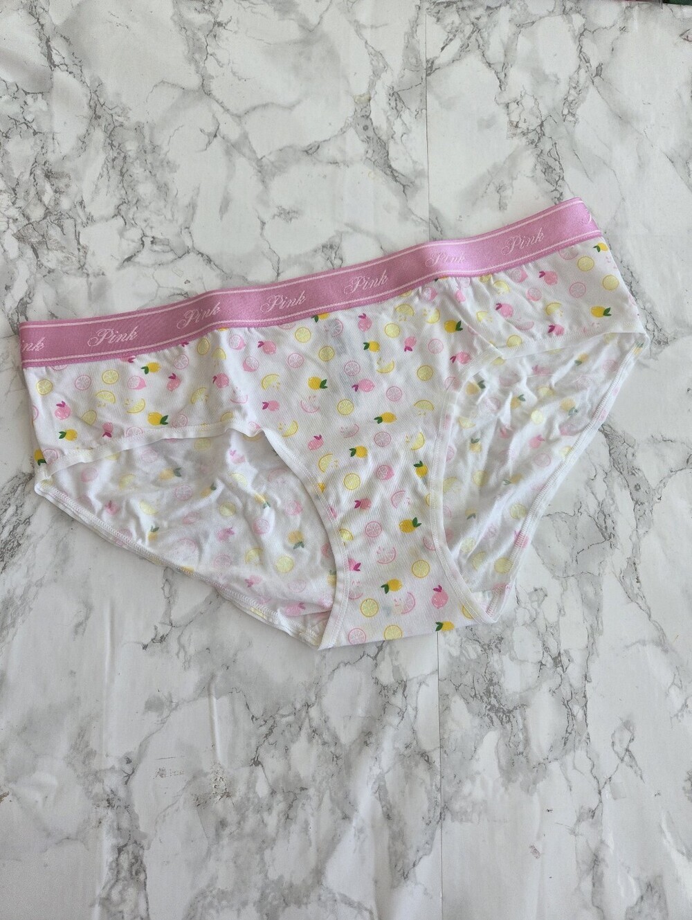 Victoria's Secret PINK Logo Cotton Hiphugger Hipster Panties L NWT - Picture 2 of 7